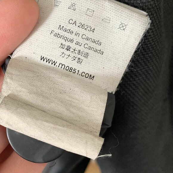 m0851 |  Blazer 100% COTTON size Large black water-resistant coat jacket - Picture 10 of 13